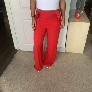 Red dress pants